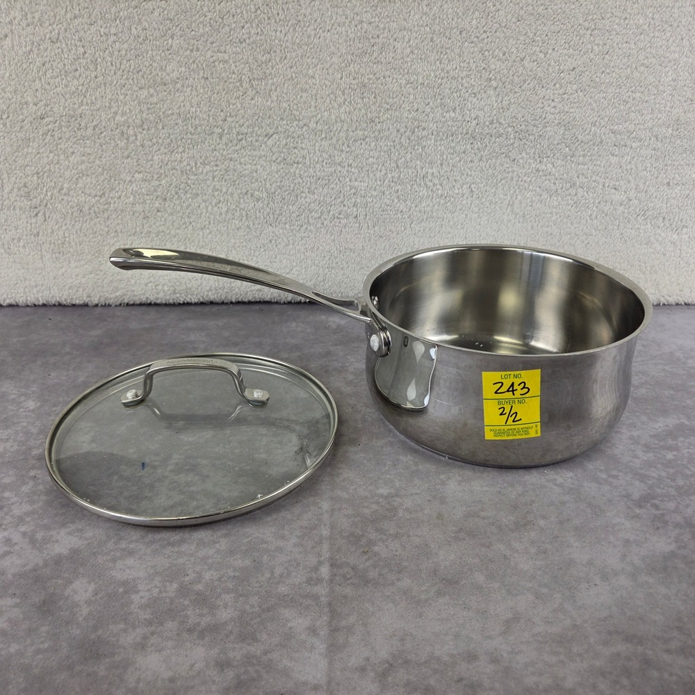 Cuisinart 4519-20 Stainless Steel 3qt Saucepan with Glass Cover Lid Silver